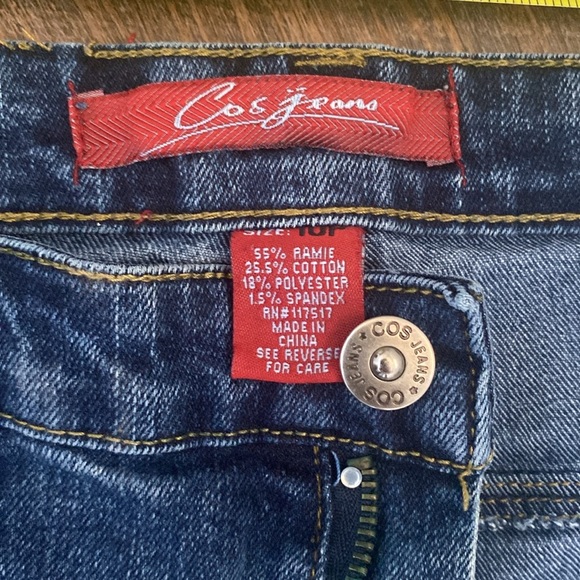 VNTG COS JEANS FLARE LEG W/EMBELLISHED RHINESTONE DETAILING MID RISE STRETCH - Picture 11 of 11